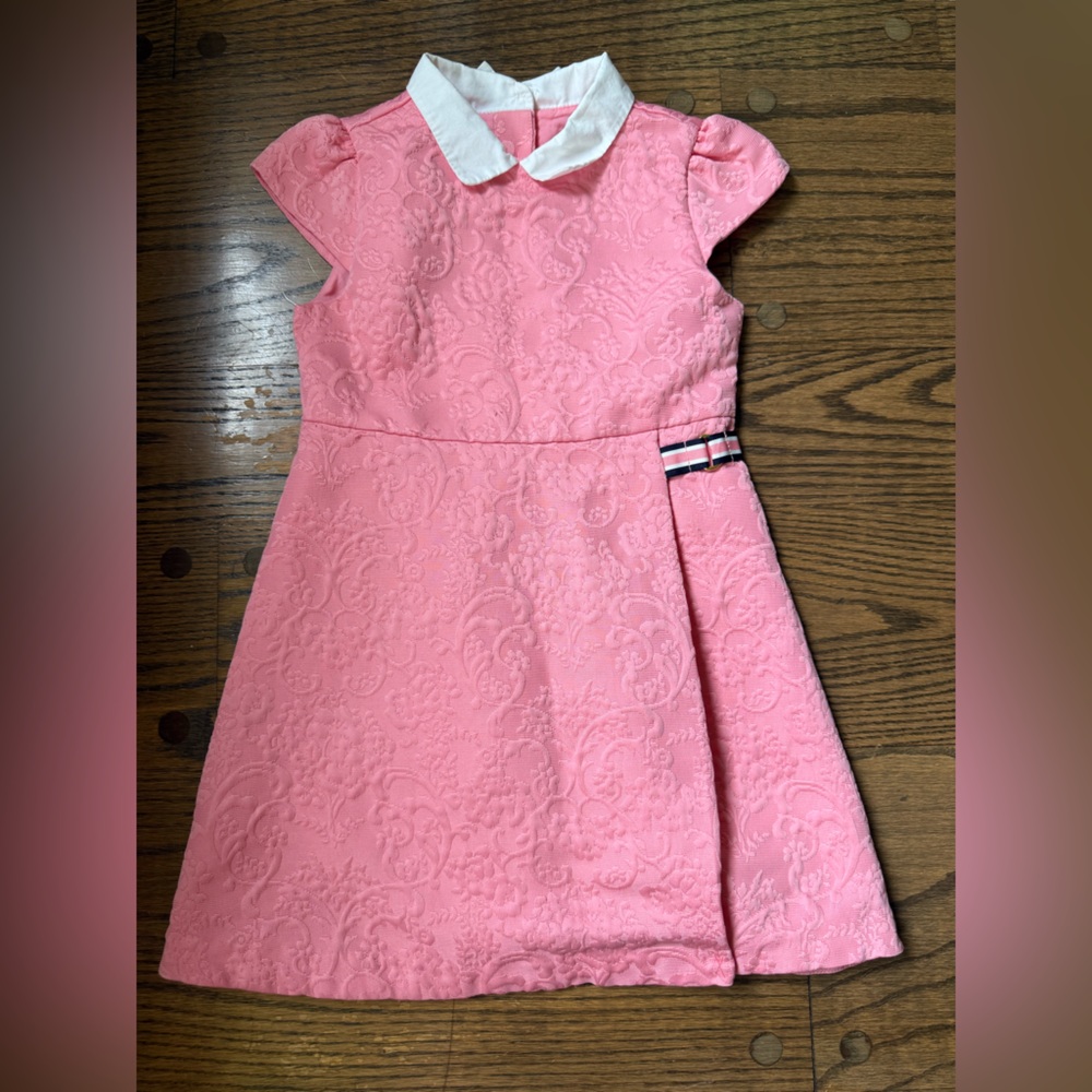 Janie and Jack Pink Jacquard Dress